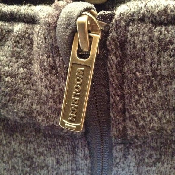 Woolrich Quarter Zip Sweater Jumper Mens XL Navy Mock Neck Long Sleeve Winter - Picture 10 of 13